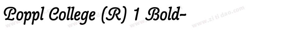 Poppl College (R) 1 Bold字体转换